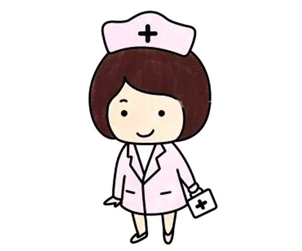 护士服简笔画画法图片