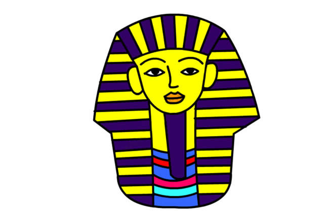 【埃及法老色彩】古埃及法老图解教程简笔画怎么画步骤教程
