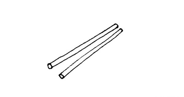 筷子一双筷子的画法图文教程简笔画