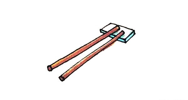 筷子一双筷子的画法图文教程简笔画