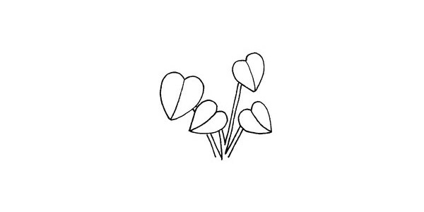 绿萝的叶子简笔画图片
