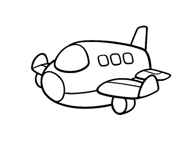 小飞机简易画法图片