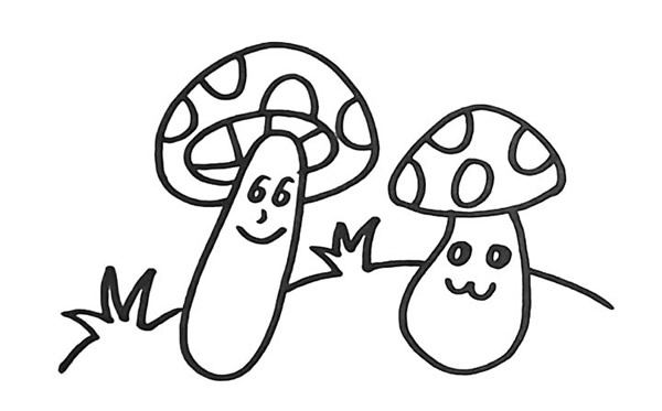 蘑菇的简笔画哭泣图片