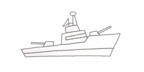 北洋水师军舰简笔画图片