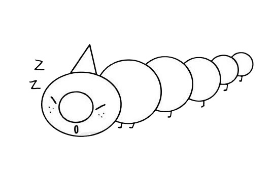 毛毛蟲超簡單的毛毛蟲圖教程簡筆畫