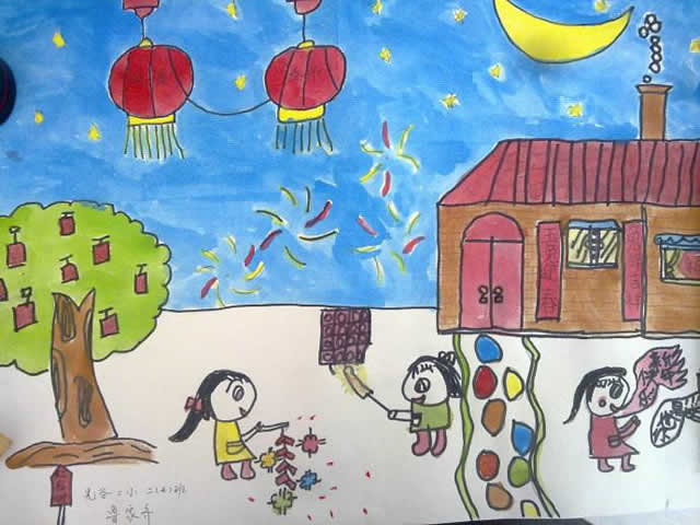 二年级春节画语文图片