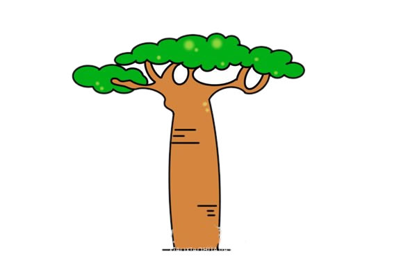 非洲树简笔画图片