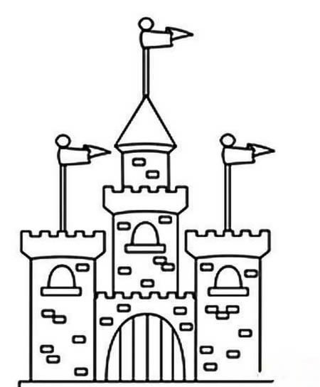 瑞士城堡简笔画图片