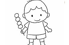 拿糖葫芦的小孩教程 简笔画怎么画步骤教程