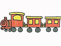 火车好看又简单有颜色图解简笔画