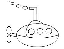 潜水艇 潜水艇简单简笔画