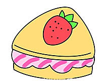 三明治 草莓三明治简笔画