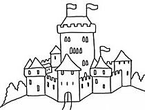 欧洲城堡简笔画