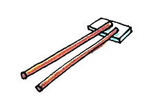 筷子 一双筷子的画法图文教程简笔画