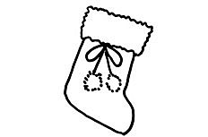 圣诞袜素材简笔画