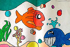 海底世界五年级儿童画作品