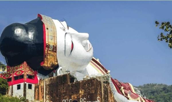 世界上最古怪的的佛像：缅甸卧佛眉毛可当观景台