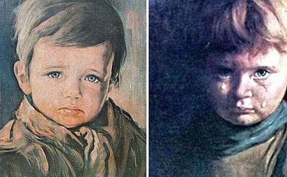 世界三大禁画：哭泣男孩、迪奥的世界和耶稣画像