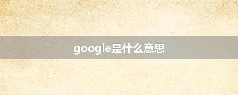 google是什么意思