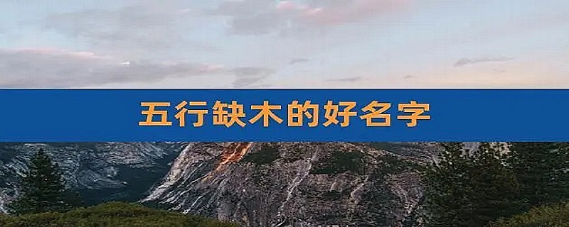 五行缺木取什么名字